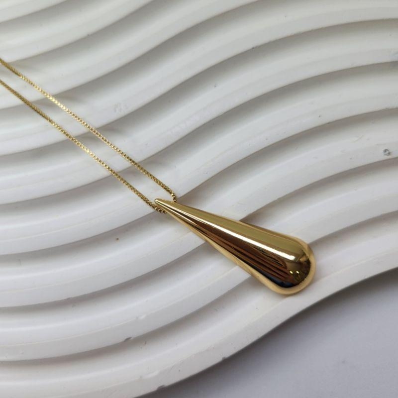 COLAR OURO GOTA LISA