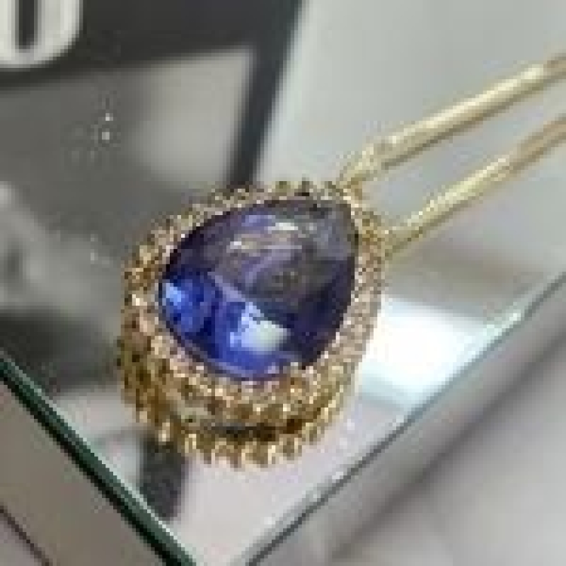 COLAR OURO GOTA Z TANZANITA