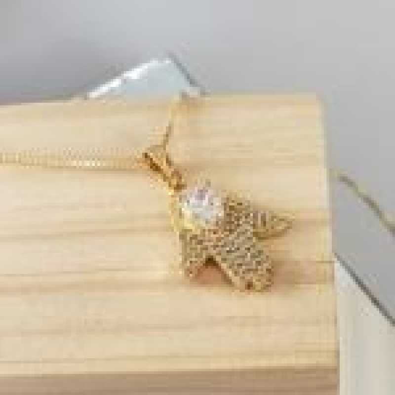 COLAR OURO HAMSÁ CRISTAL ZIRC