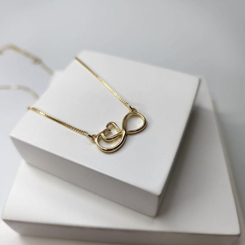 COLAR OURO INFINITO CORAÇÃO