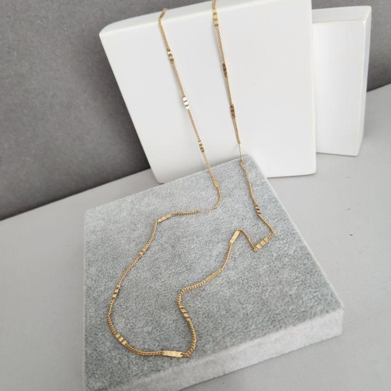 COLAR OURO LONGO ZIG ZAG