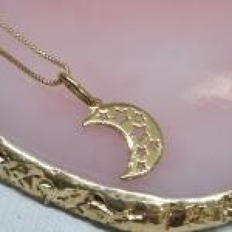 COLAR OURO LUA VAZ ESTRELAS