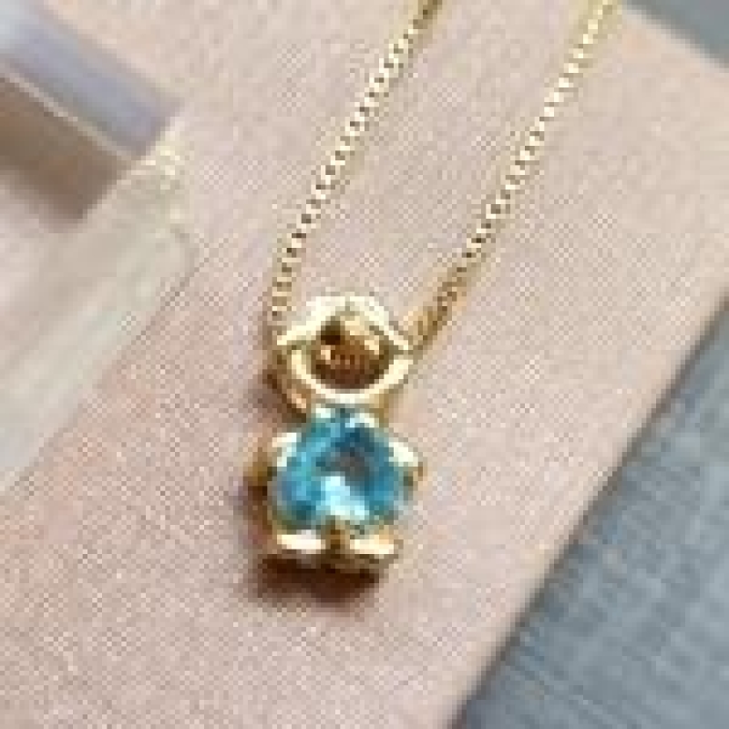 COLAR OURO MENINO AZUL