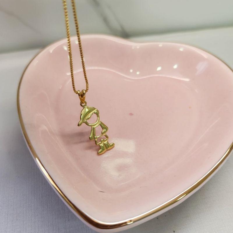 COLAR OURO MENINO CHAPADO