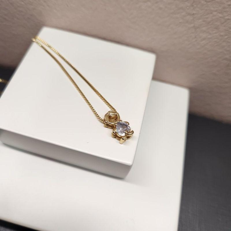 COLAR OURO MENINO CRISTAL