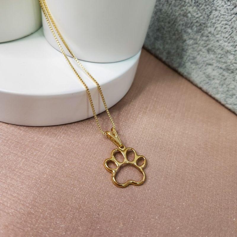 COLAR OURO PATA VAZADA G