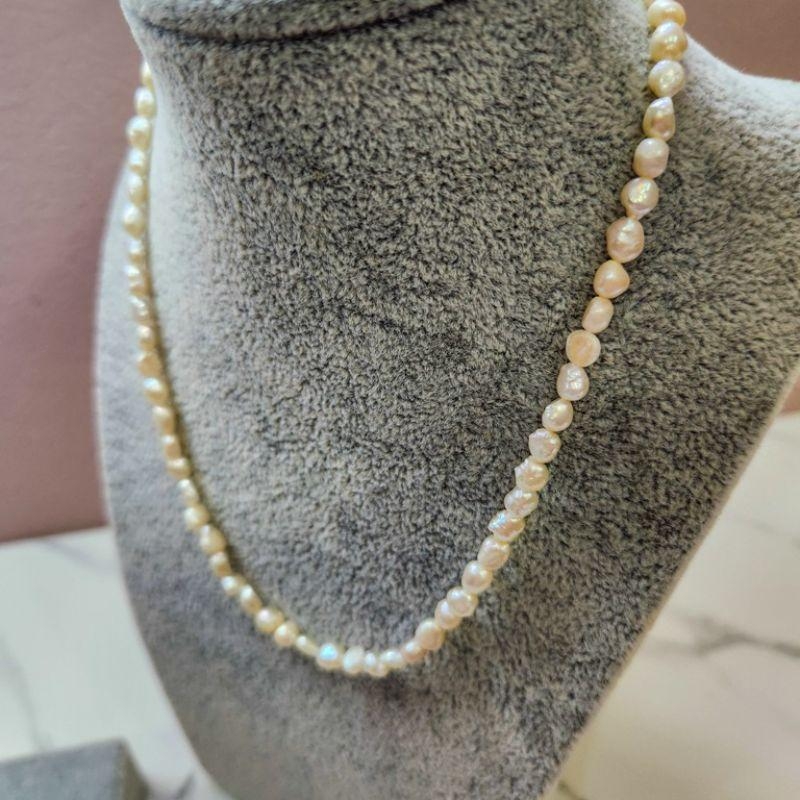 COLAR OURO PÉROLA BARROCA