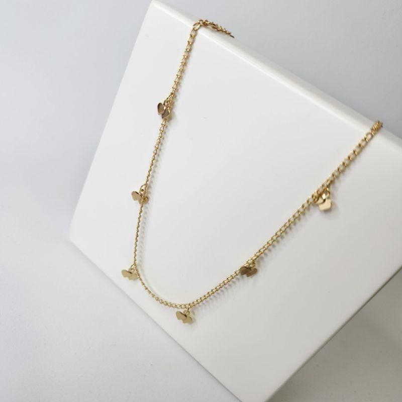 COLAR OURO PINGENTINHOS DE CORAÇÃO