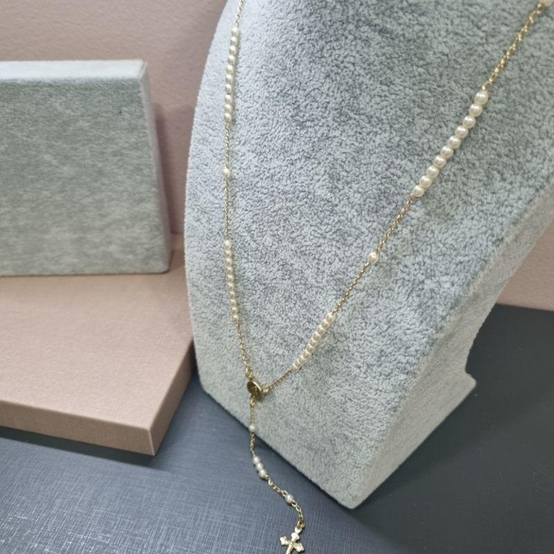 COLAR OURO TERÇ PÉROLAS