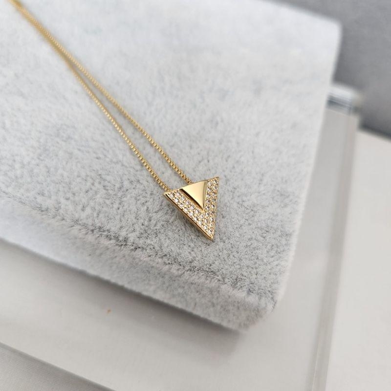 COLAR OURO TRIANG ZIRC
