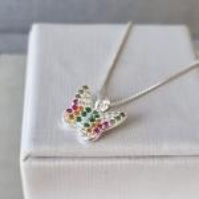 COLAR PRATA BORBOLETA CRAV R 	