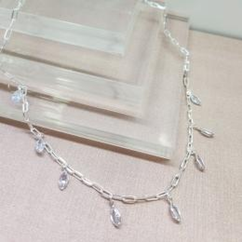 COLAR PRATA CARTIER NAVETE ARROZ B	