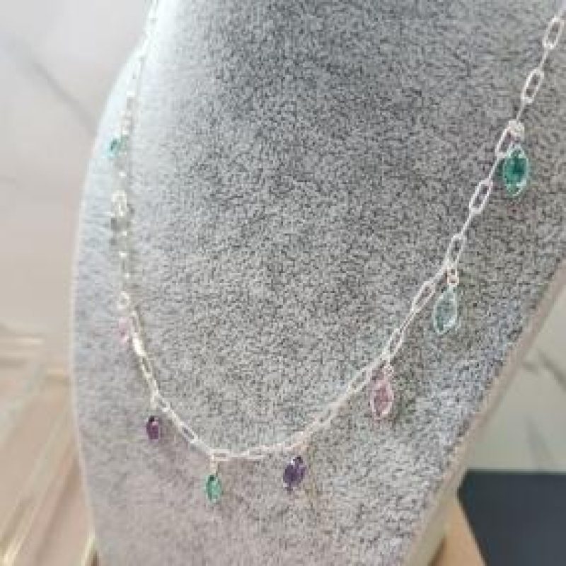 COLAR PRATA CARTIER NAVETE ARROZ C	