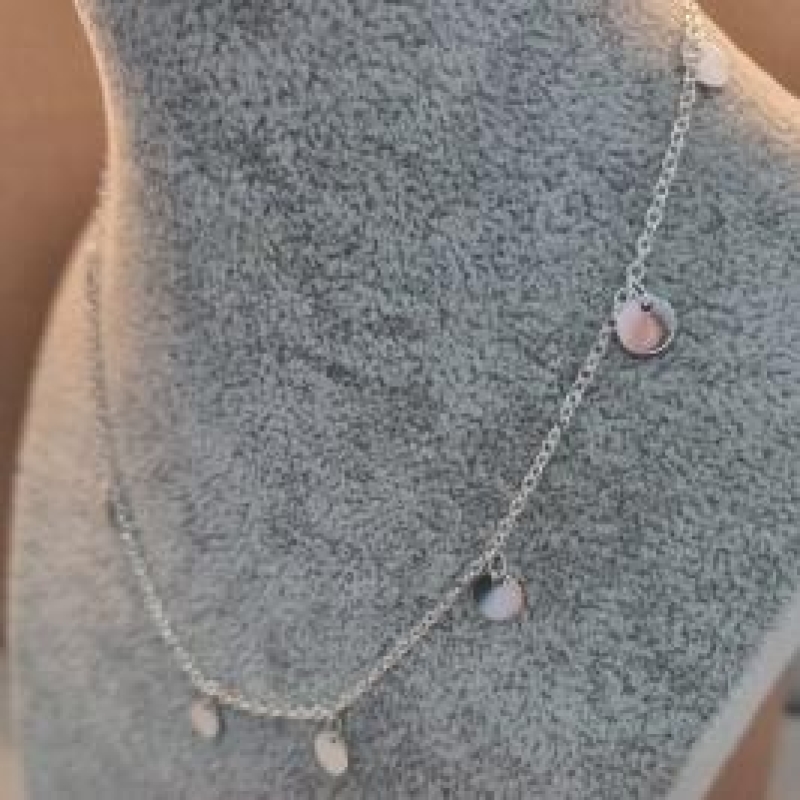 COLAR PRATA CHOKER DISCO	