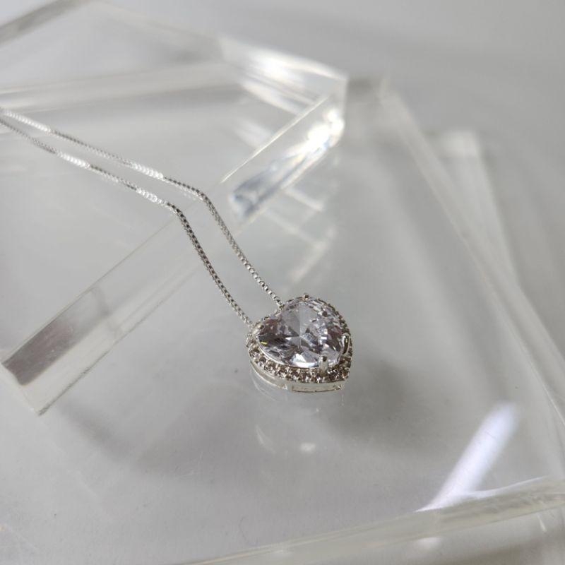 COLAR PRATA CORAÇÃO LUXO