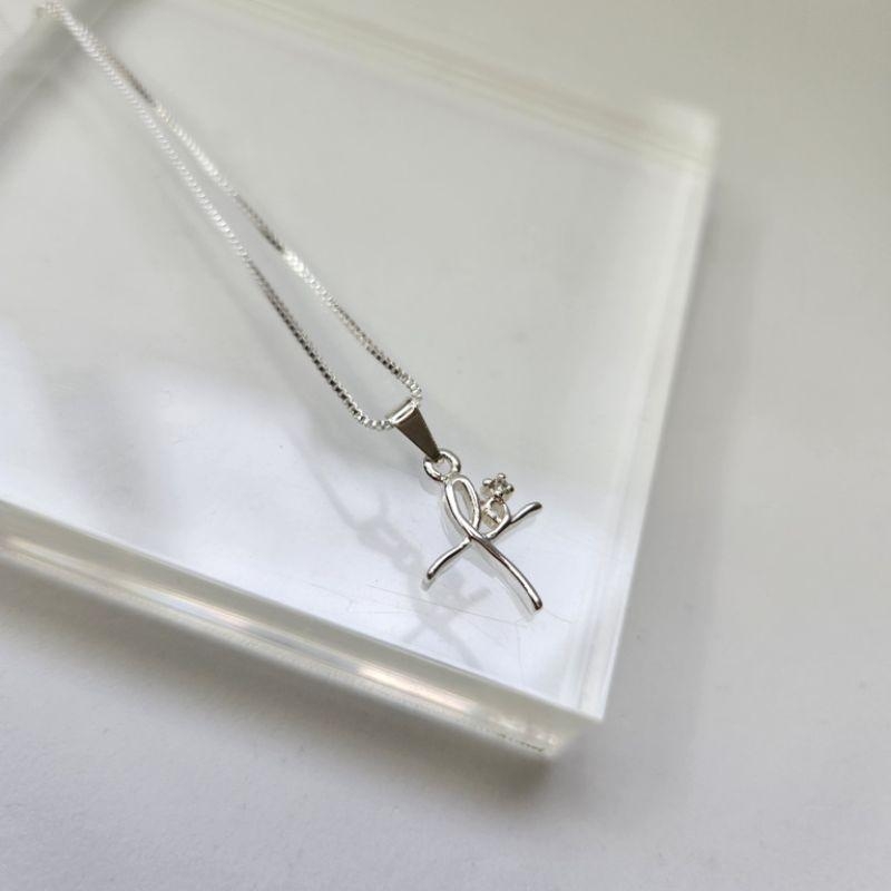 COLAR PRATA CRUZ FÉ