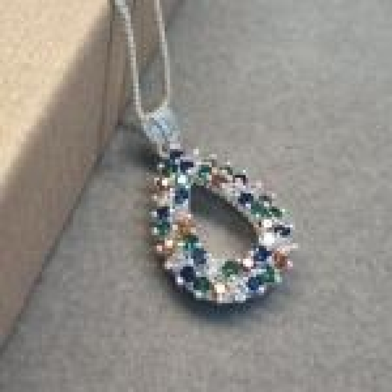 COLAR PRATA GOTA RAINBOW	