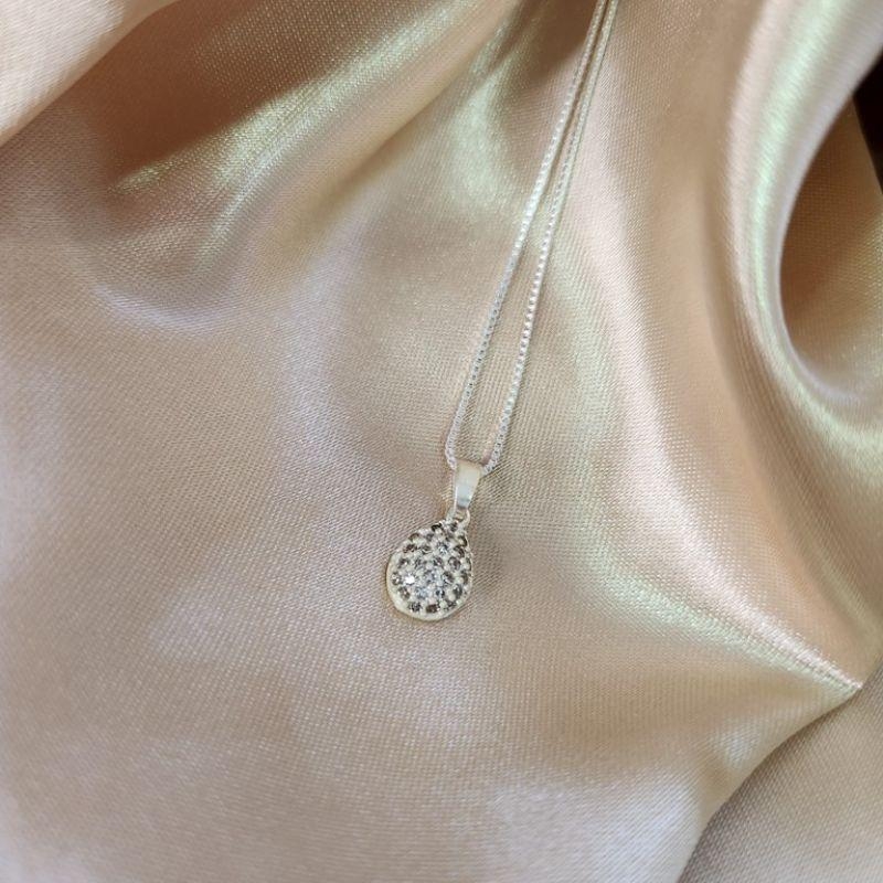 COLAR PRATA GOTINHA ZIRC