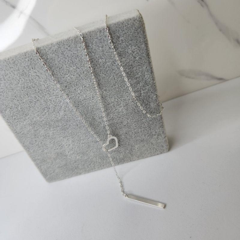 COLAR PRATA GRAVATA CORAÇÃO