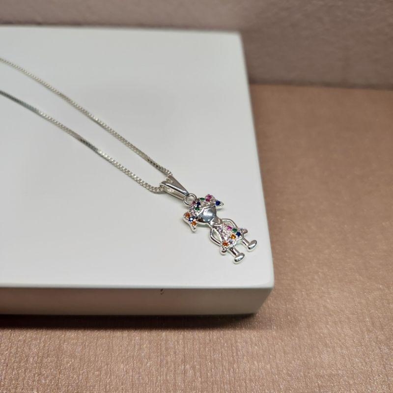 COLAR PRATA MENINA ZIR COLOR