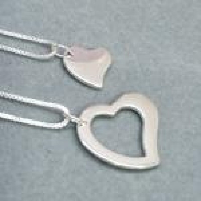 COLAR PRATA PAR CORAÇÃO