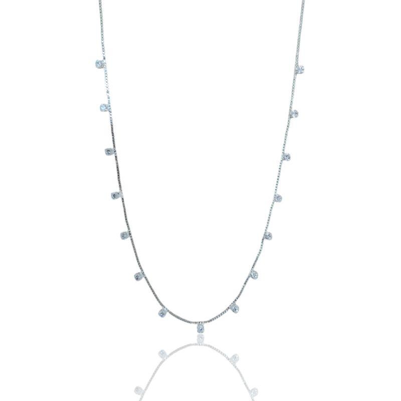 COLAR PRATA PONTINHOS DE LUZ