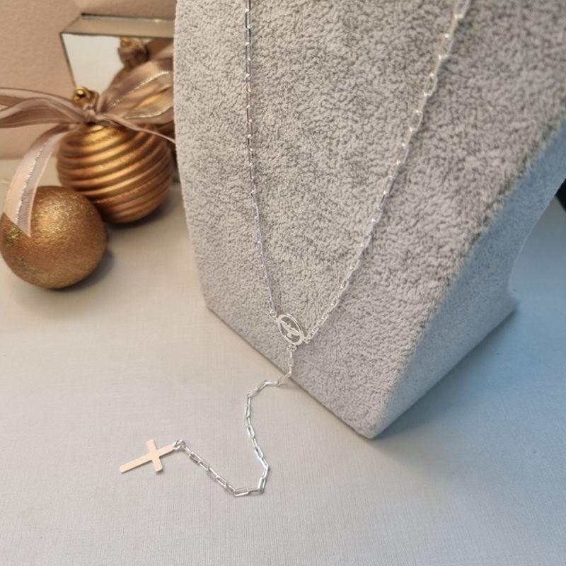 COLAR PRATA TERÇO DIVINO