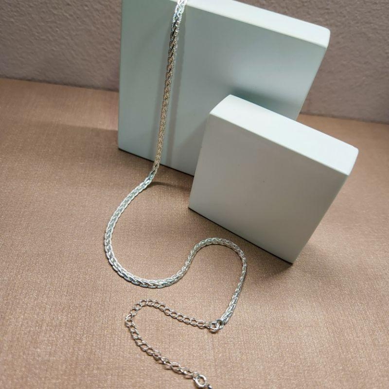 COLAR PRATA TRANÇADA RIGIDA P