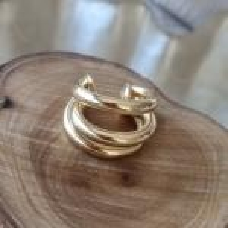 PIERCING FAKE OURO 3 TUBOS