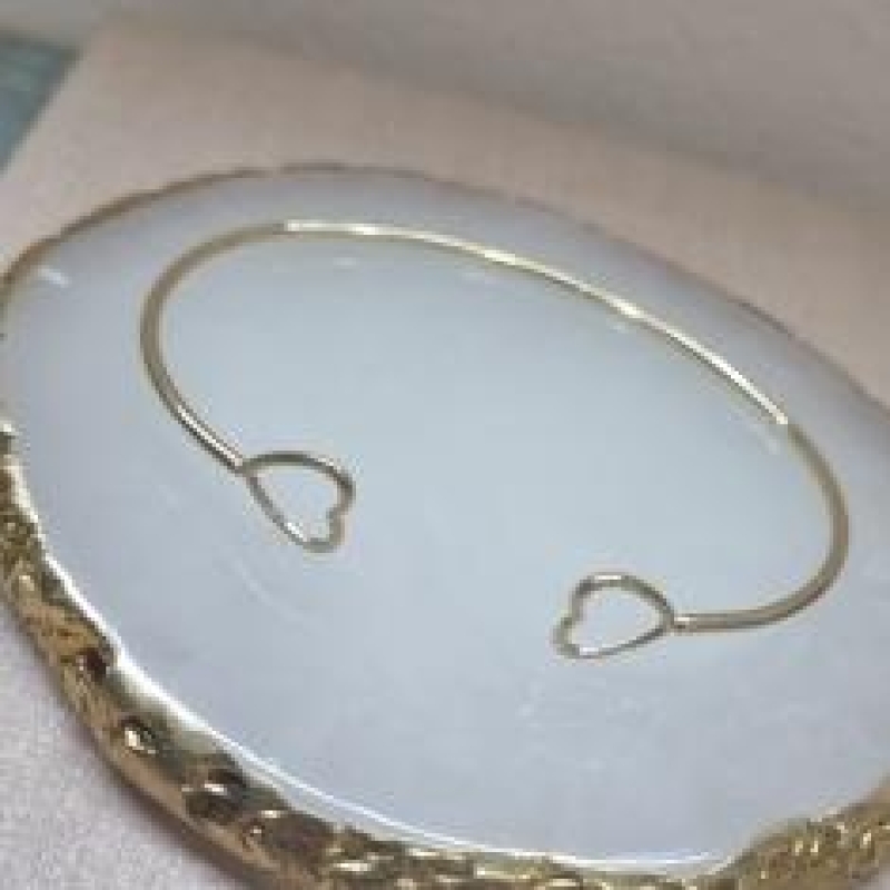 PULSEIRA BRACELETE OURO CORAÇÃO