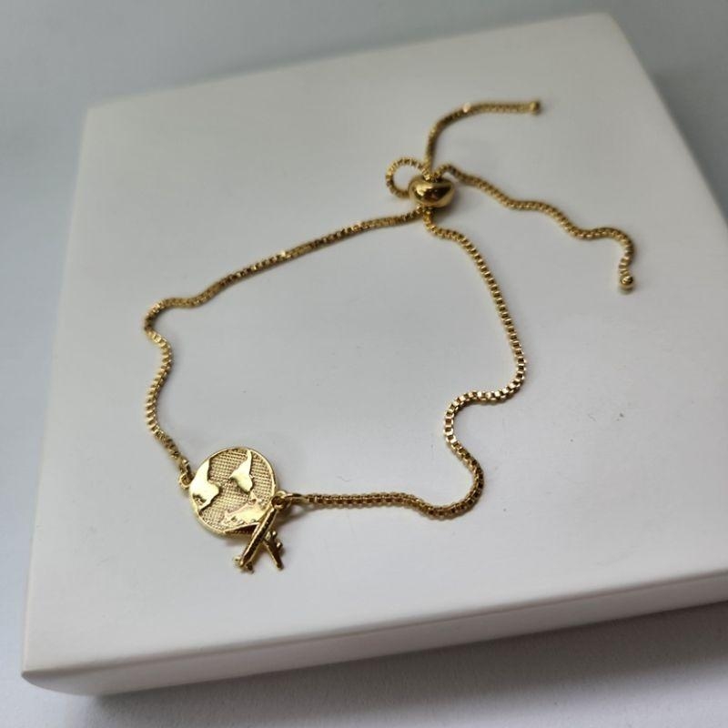 PULSEIRA OURO AMO VIAJAR