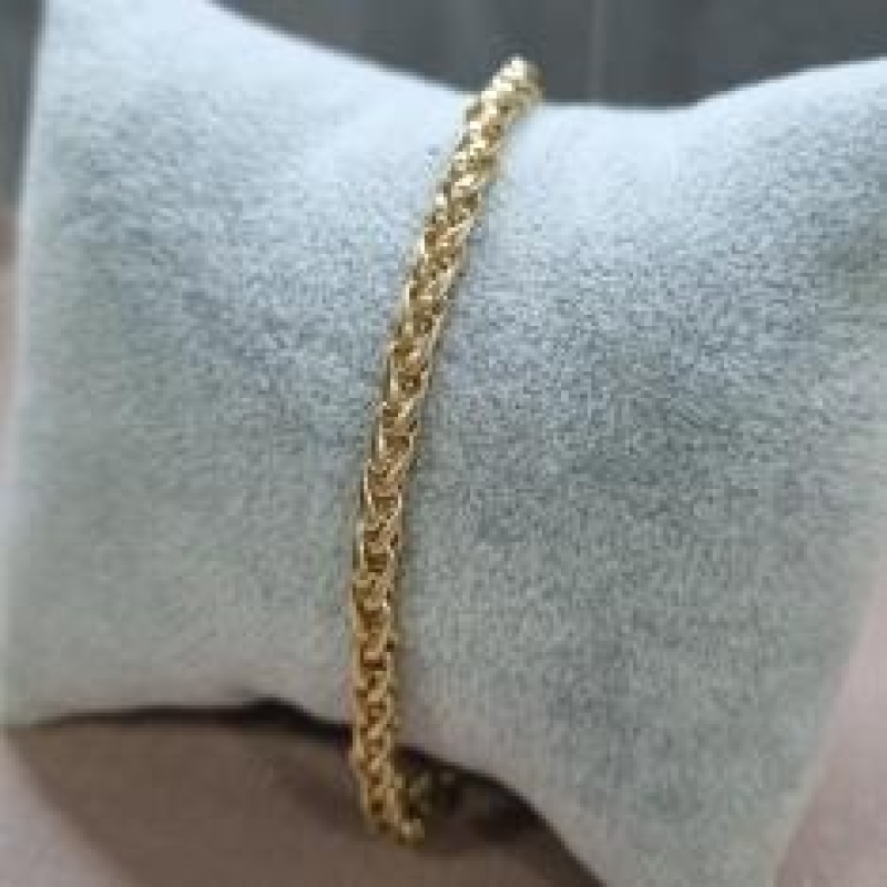 PULSEIRA OURO C TUBO ENTRELAÇADA	