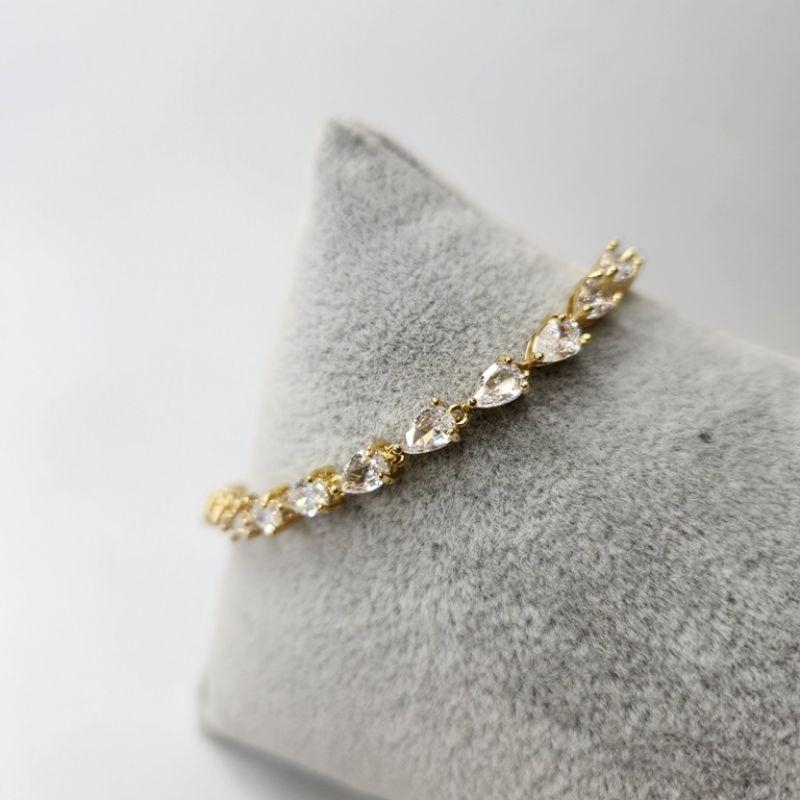 PULSEIRA OURO GOTA CRISTAL