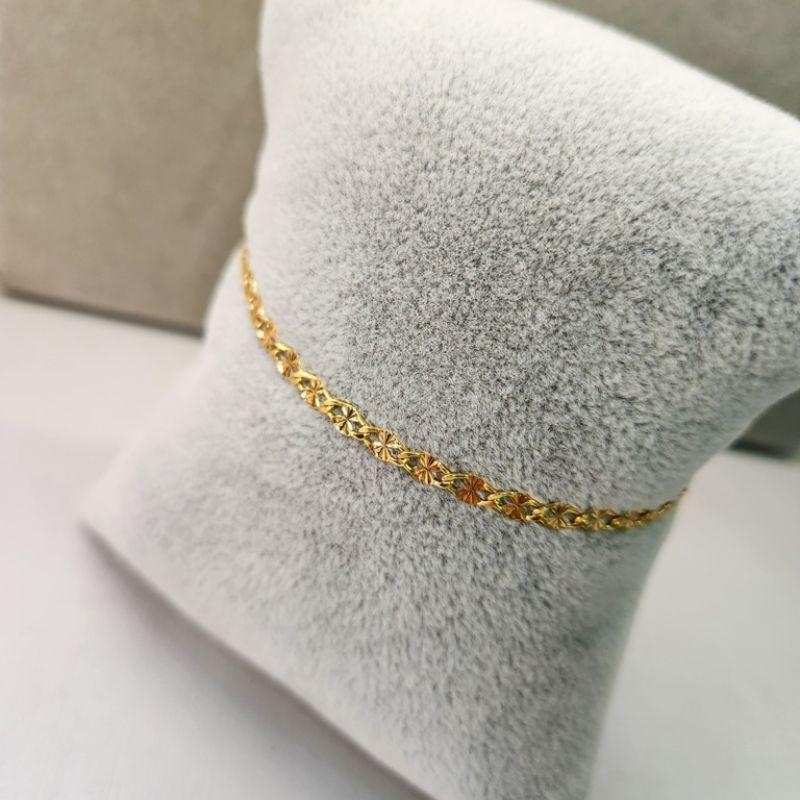 PULSEIRA OURO LOSANGOS DESENHADOS