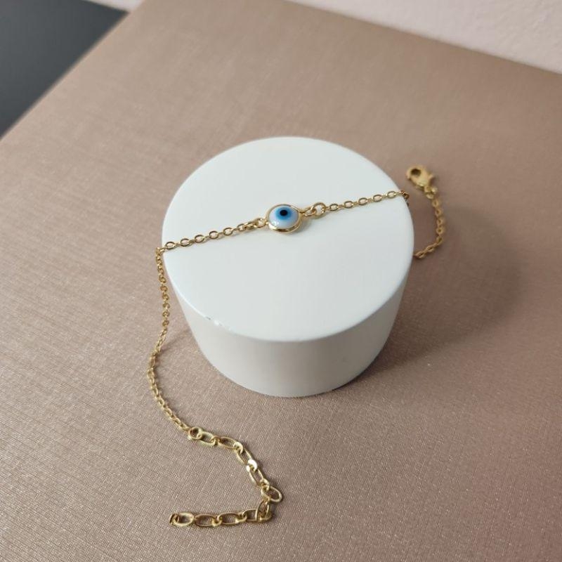 PULSEIRA OURO OLHO GREGO ÚNICO