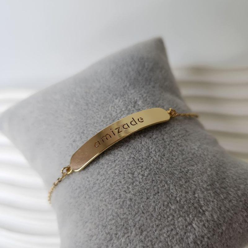 PULSEIRA OURO PLACA AMIZADE