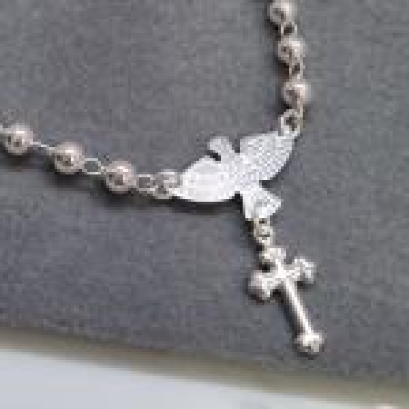 PULSEIRA PRATA BOLINHA DIC CRUZ