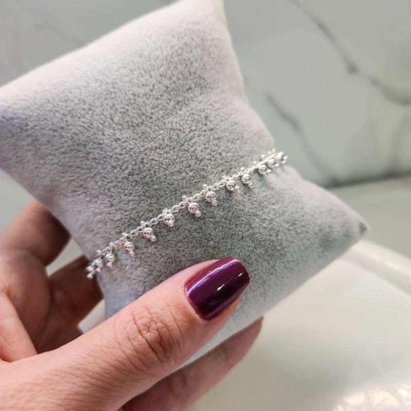 PULSEIRA PRATA BOLINHA PINO