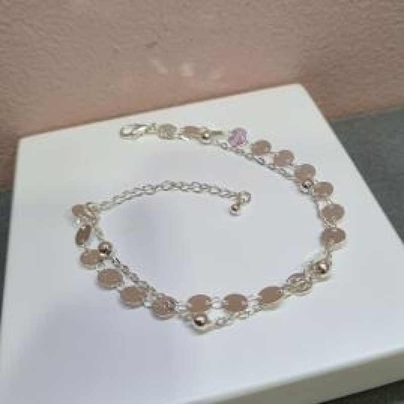 PULSEIRA PRATA DUPLA DISCO