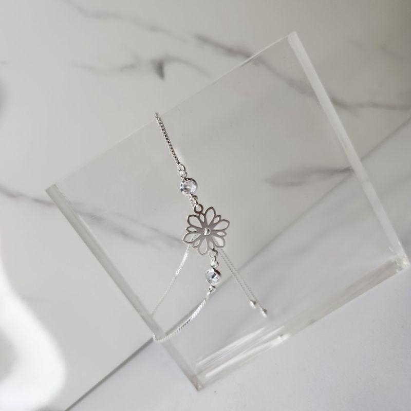 PULSEIRA PRATA FLOR