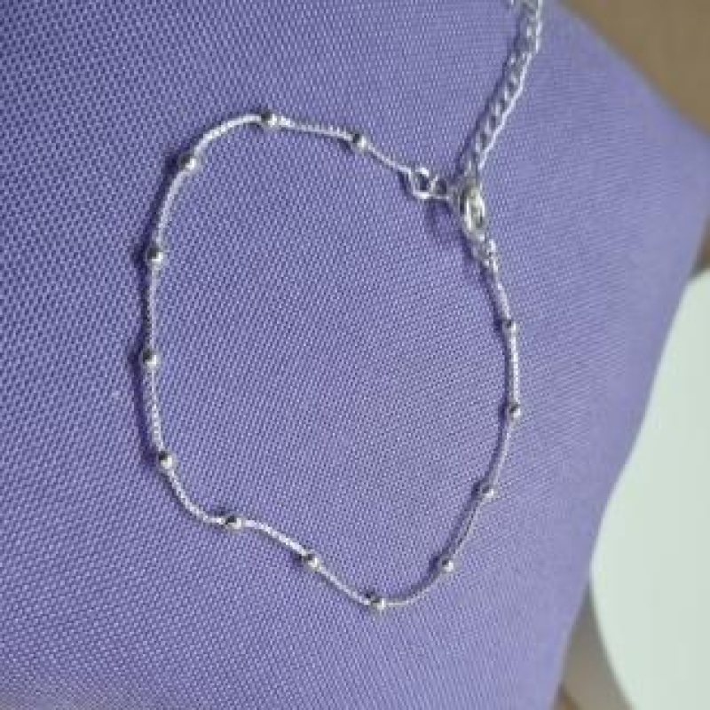 PULSEIRA PRATA INF BOLINHAS	