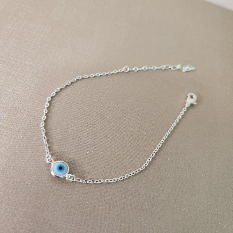 PULSEIRA PRATA OLHO GREGO ÚNICO
