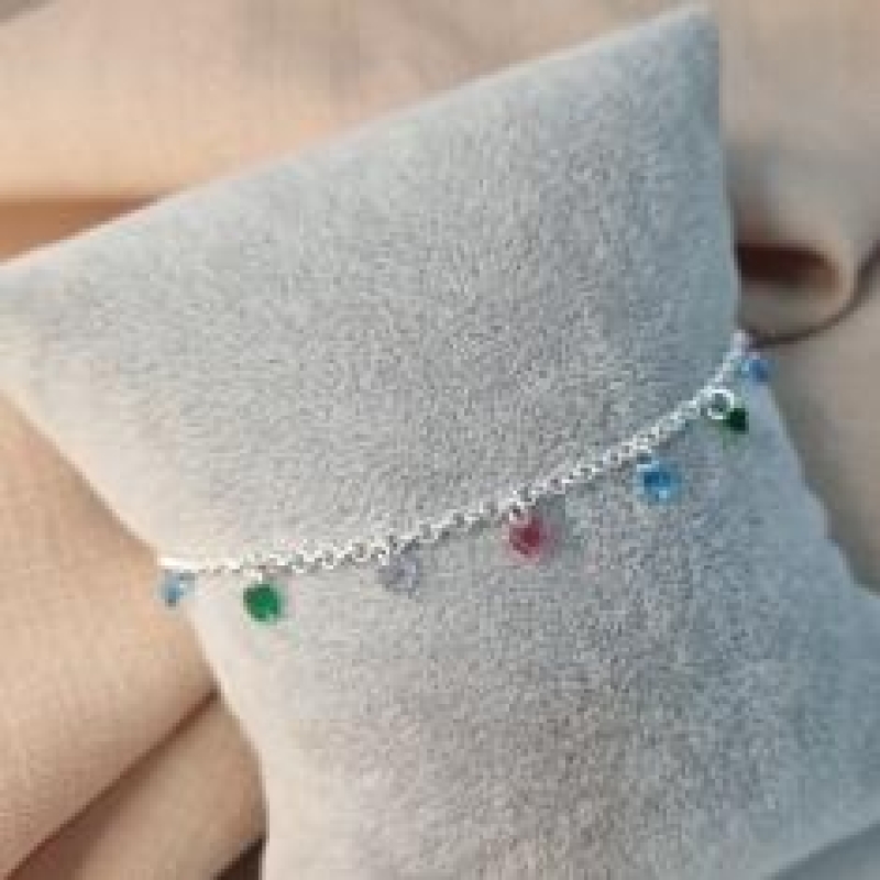 PULSEIRA PRATA RAINBOW TIFFANY	PP454