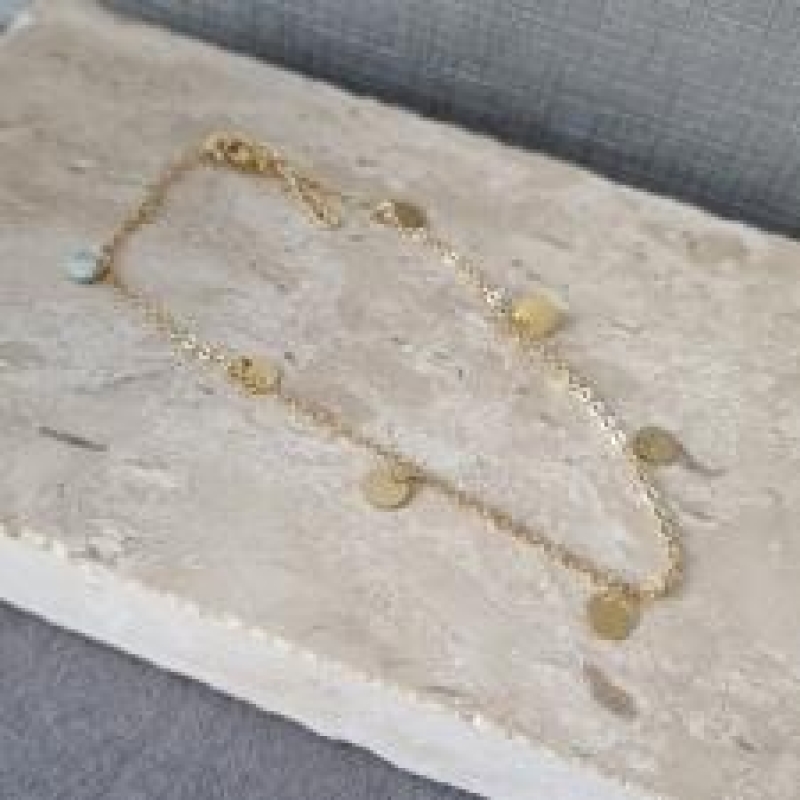 TORNOZELEIRA OURO MOEDAS	