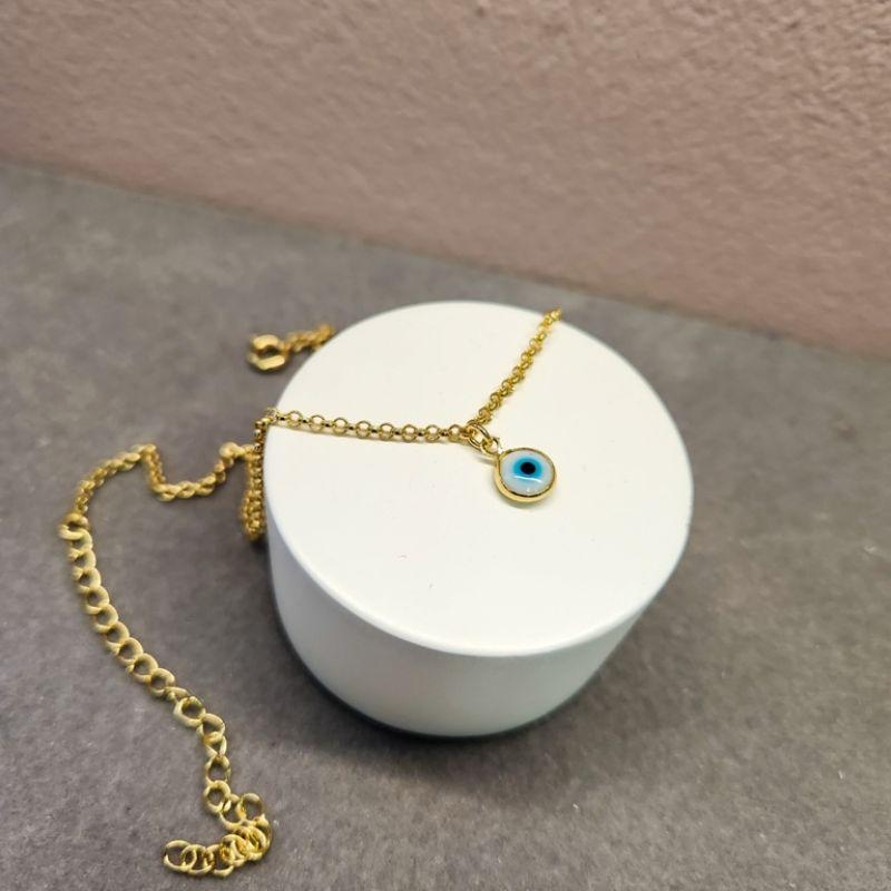 TORNOZELEIRA OURO OLHO GREGO