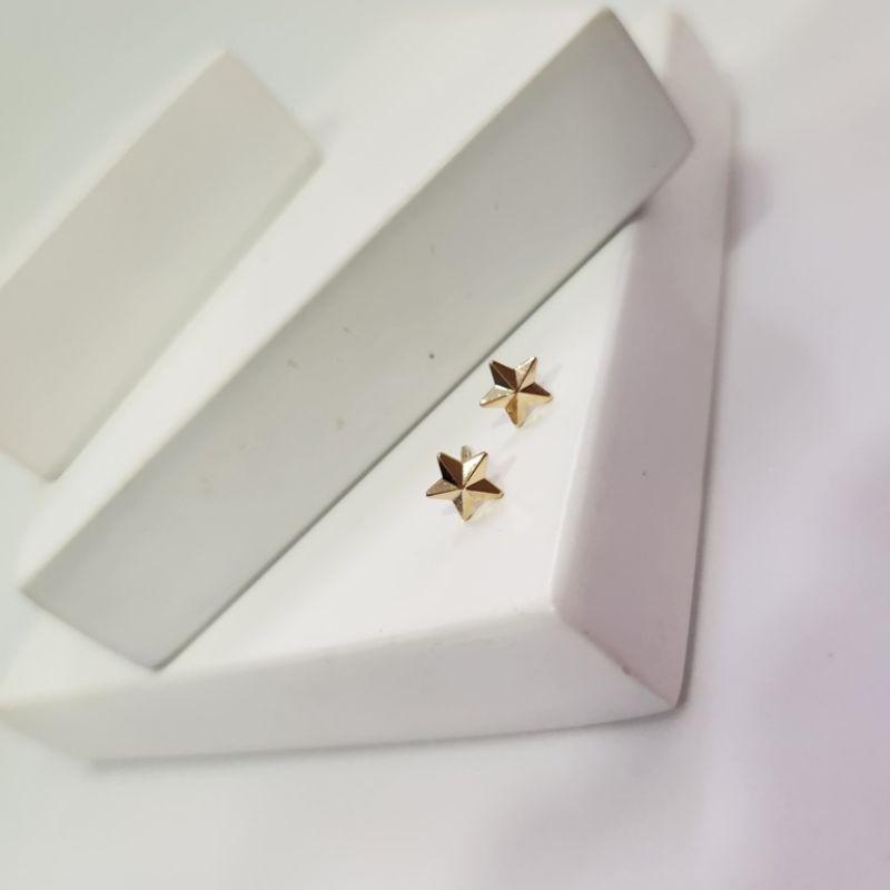 BRINCO OURO ESTRELA MACIÇA P