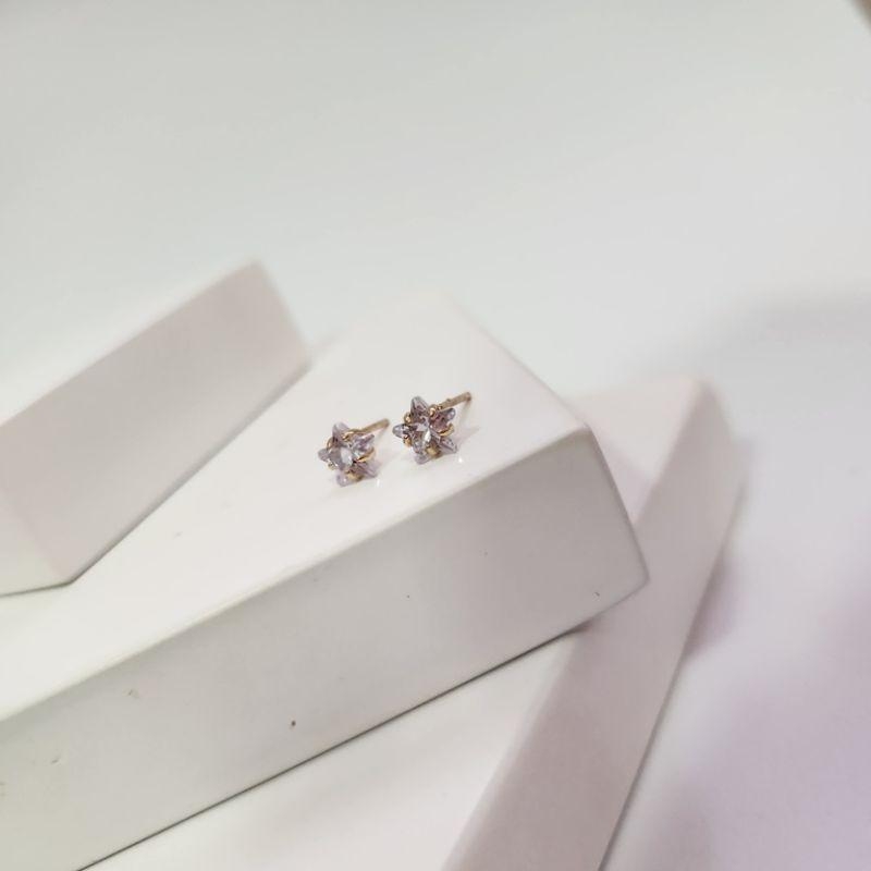 BRINCO OURO ESTRELA ZIRC M