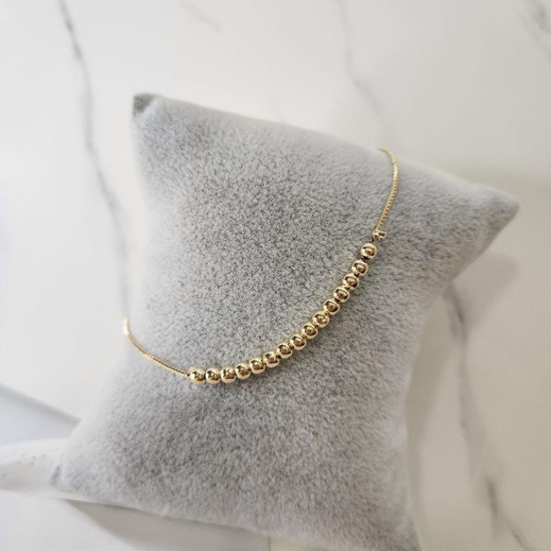 PULSEIRA OURO BOLINHAS MACIÇAS