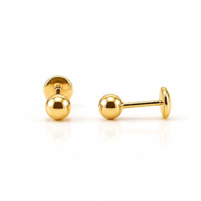 BRINCO OURO BOLINHA TARRACHA BABY