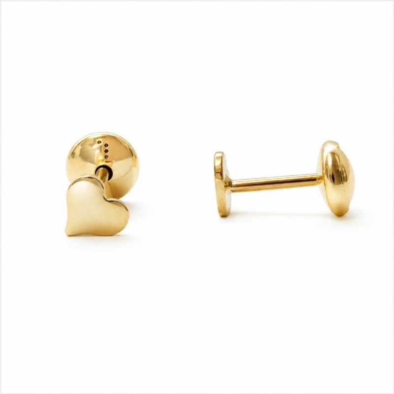 BRINCO OURO CORAÇÃO TARRACHA BABY